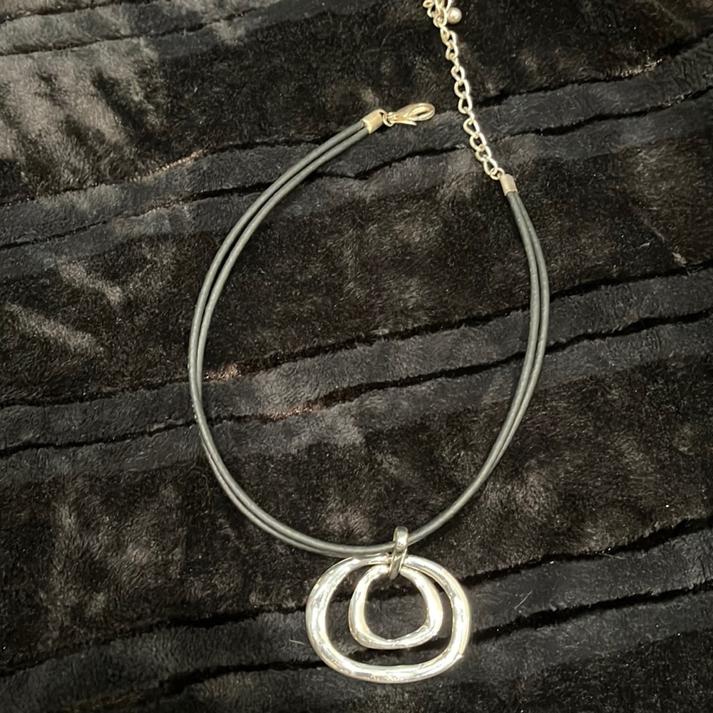 Chico’s silver & black choker necklace!